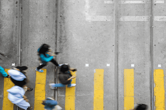 Pedestrian Crossing street