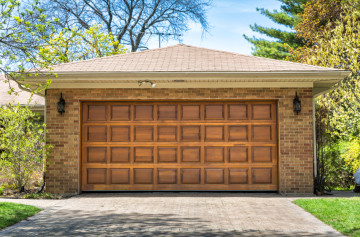 Two car wooden garage