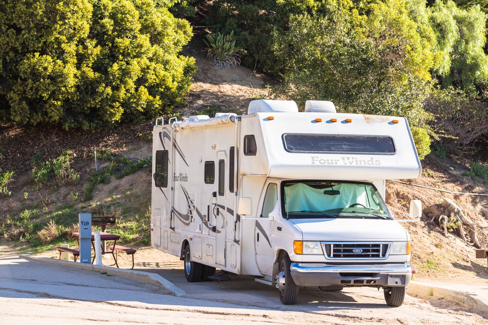 rv parked in california